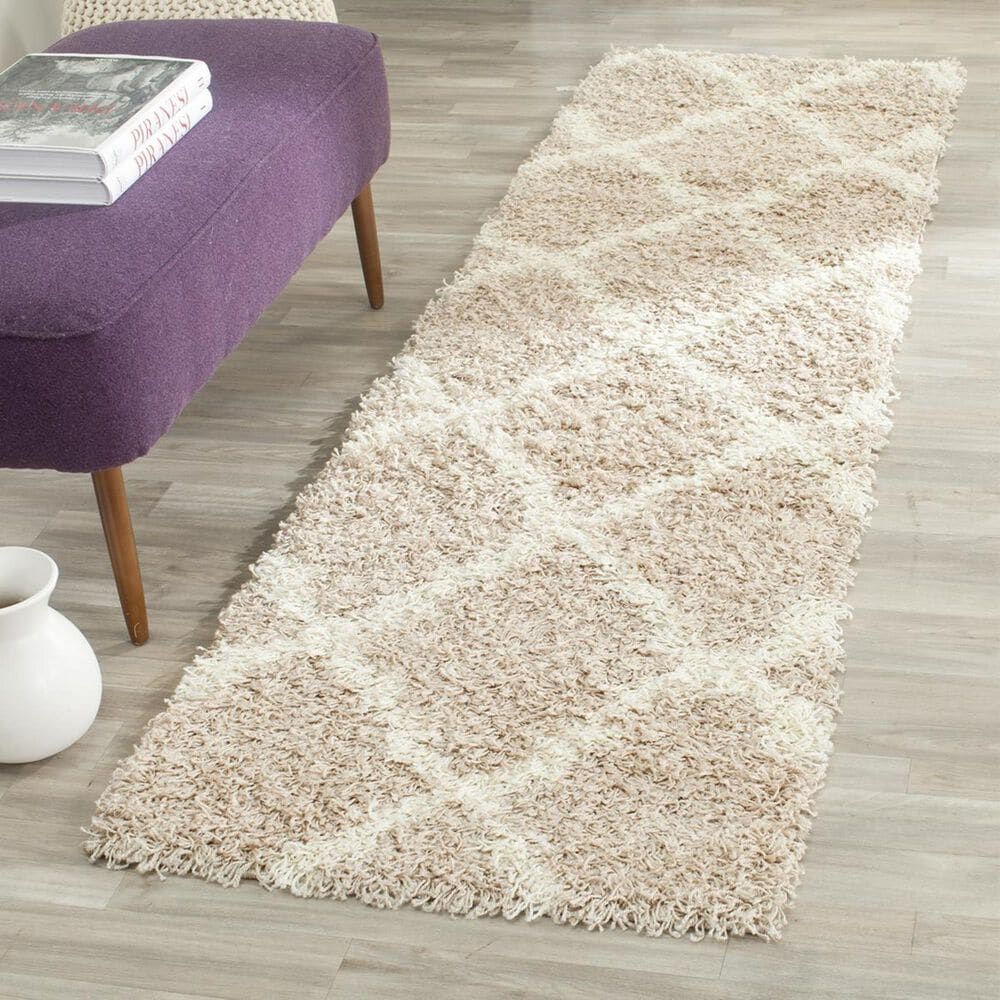 Safavieh Dallas Shag SGD257D-26 2&#39;3&quot; x 6&#39; Beige/Ivory Runner, , large