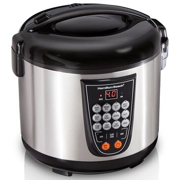 Hamilton Beach 4.5-Quart Digital Multi Cooker with 14 Pre-Programmed Settings in Stainless Steel, , large