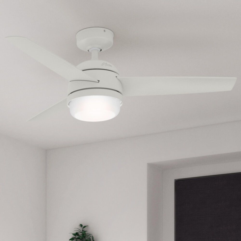 Hunter Midtown 48&quot; Ceiling Fan with LED Lights in Fresh White, , large