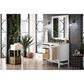 James Martin Addison 36" Single Bathroom Vanity in Glossy White with 3 cm Eternal Jasmine Pearl Quartz Top and Rectangular Sink, , large