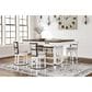 Signature Design by Ashley Valebeck 5-Piece Counter Height Dinning Set in Distressed Vintage White, Warm Brown and Black, , large