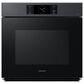 Samsung Bespoke 30" Single Electric Wall Oven with Convection in Black & 30" Gas Cooktop in Black Stainless Steel, , large