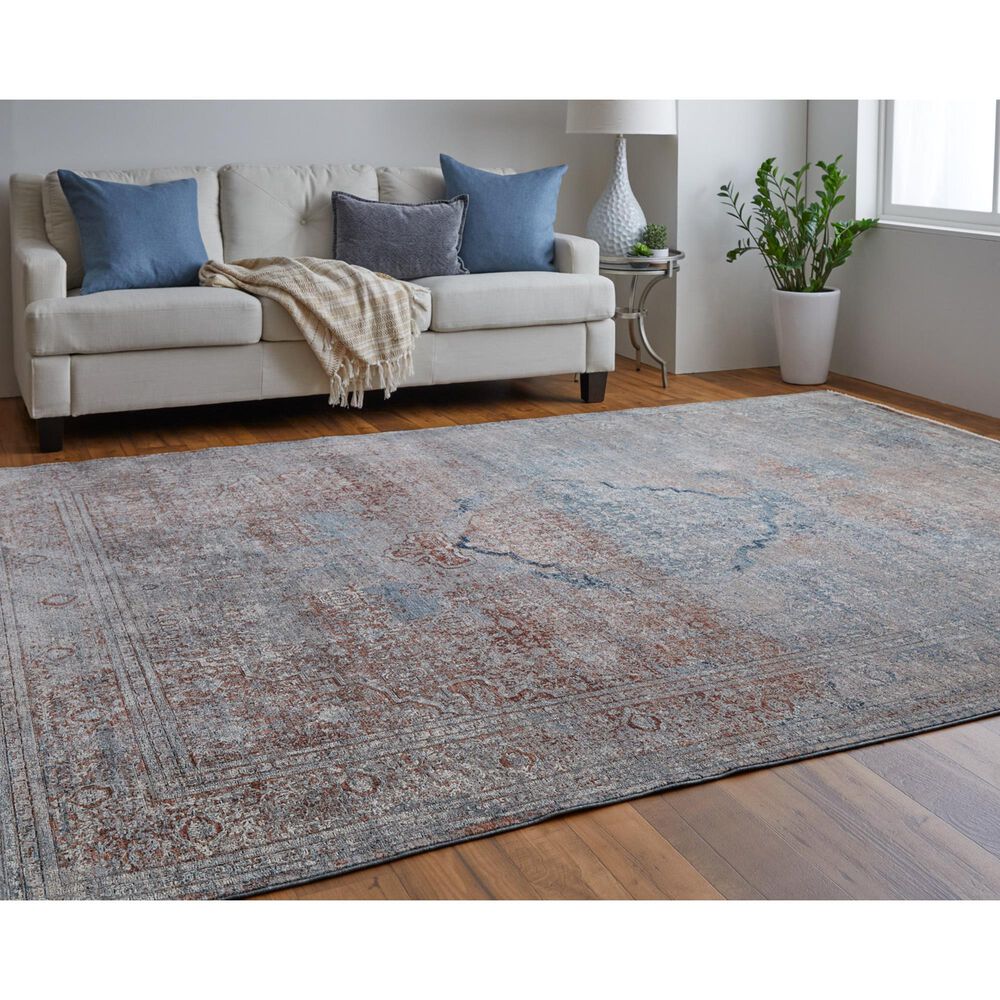 Feizy Rugs Marquette 4&#39; x 5&#39;3&quot; Blue and Multicolor Area Rug, , large