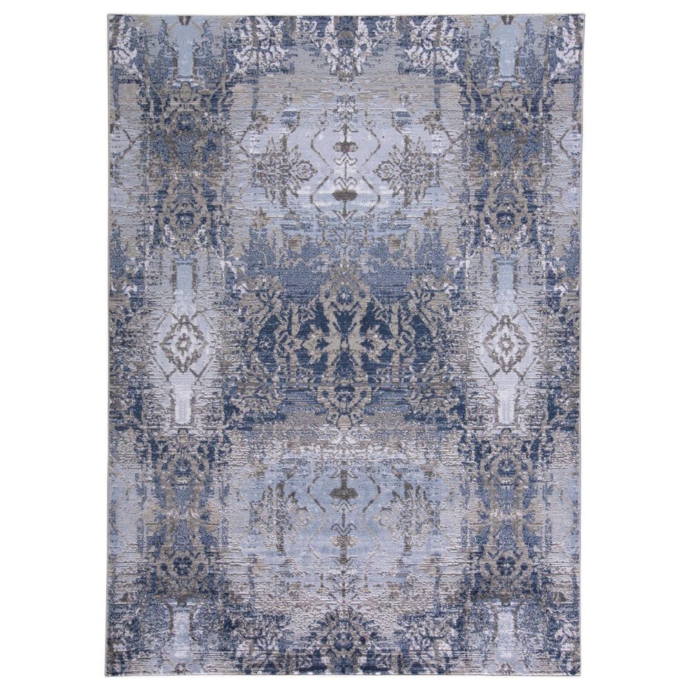 Feizy Rugs Gaspar 6"7" x 9"6" Light Blue and Sterling Area Rug, , large