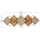 Maple and Jade 16" x 43" Diamond Wall Decor in Brown and Black, , large