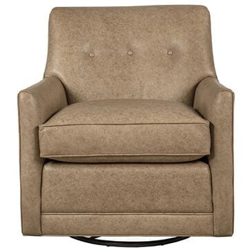 Smith Brothers Leather Swivel Glider in Earth Tones, , large