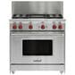 Wolf 36" Dual Fuel 4-Burner with Grill in Stainless Steel, , large