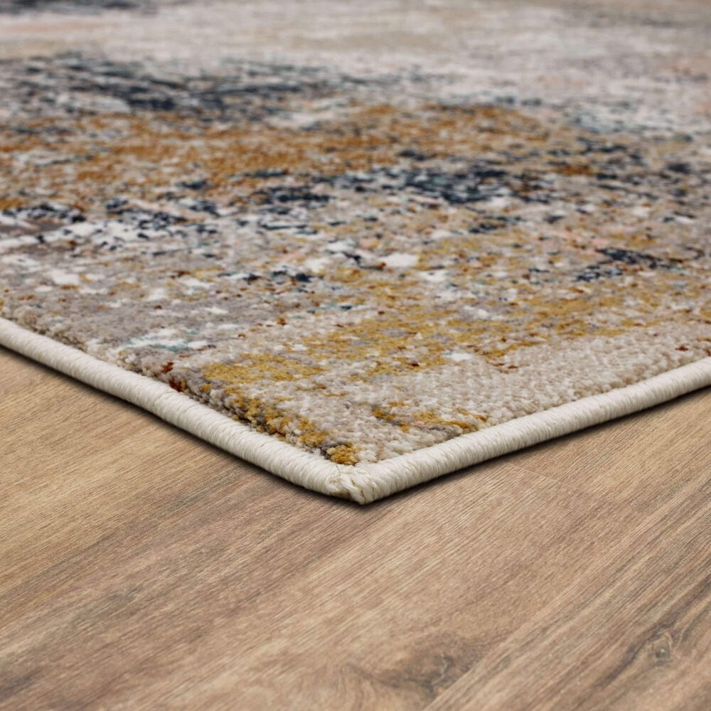Stacy Garcia Home Rendition Zelig 2&#39;4&quot; x 7&#39;10&quot; Dim Grey, Blue, Brown, Gold, Gray, White and Blush Pink Runner, , large