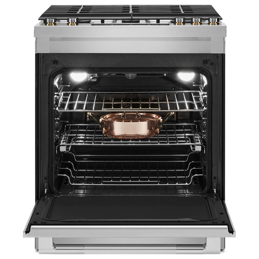 Whirlpool 5.8 Cu. Ft. Slide-In Gas Range with Convection in Stainless Steel and Black, , large