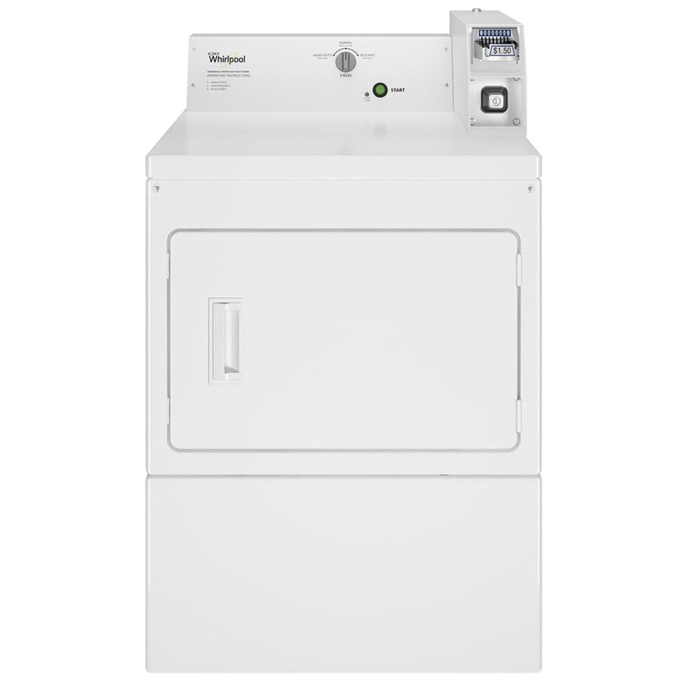 Whirlpool 27" Commercial Gas Dryer in White, , large