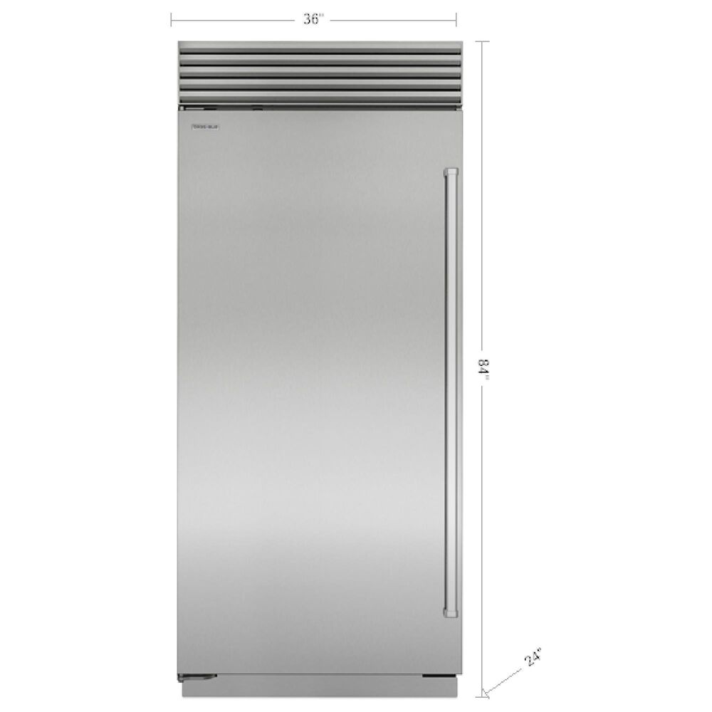 Sub-Zero 22.8 Cu. Ft. Classic Left Hinge Built-In Refrigerator with Internal Water Dispenser and Pro Handle in Stainless Steel, , large