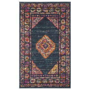 Safavieh Madison MAD133C 3" x 5" Blue and Fuchsia Area Rug, , large