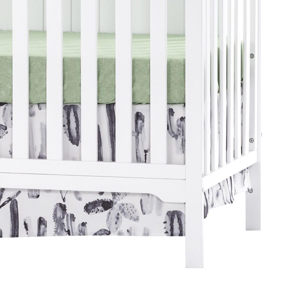 Foundations Worldwide Hampton Arch Top 4-In-1 Convertible Baby Crib in Matte White, , large