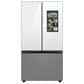 Samsung Bespoke 30 Cu. Ft. 3-Door French Door Refrigerator - White Glass Top Family Hub Panels and Matte Gray Glass Bottom Panel Included, , large