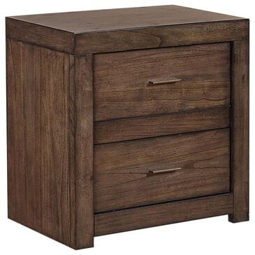 Riva Ridge Modern Loft 2-Drawer Nightstand in Brownstone, , large