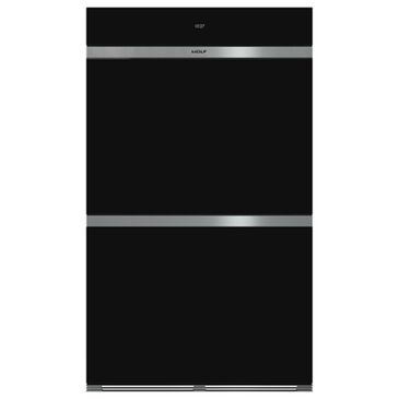 Wolf 30" M Series Contemporary Built-In Double Electric Wall Oven with Convection in Black, , large