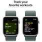 Apple Watch SE GPS + Cellular 44mm Starlight Aluminum Case with Lake Green Sport Loop (Pre-Order), , large