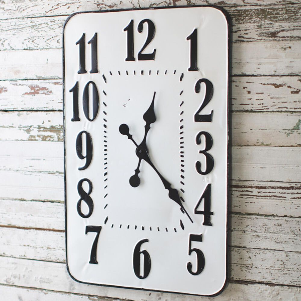 Kalalou Large Rectangle Wall Clock Nebraska Furniture Mart