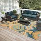 Dalyn Rug Company Sedona 10" x 14" Marigold Indoor/Outdoor Area Performance Rug, , large