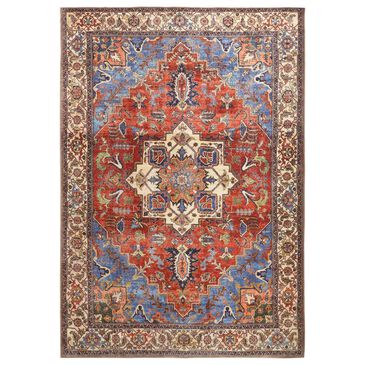 Feizy Rugs Percy 9"2" x 12" Blue and Rust Area Rug, , large