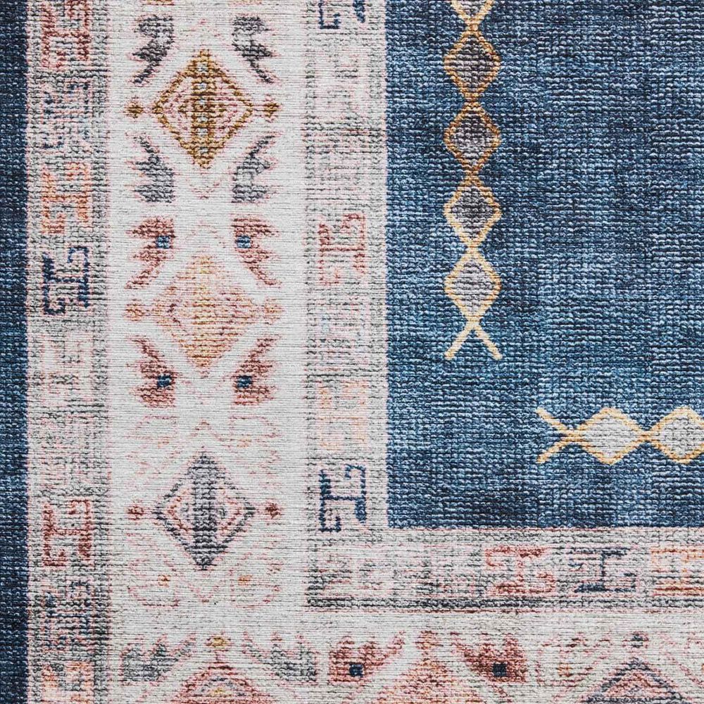 Loloi II Heidi  2&#39; x 5&#39; Denim and Blush Area Rug, , large