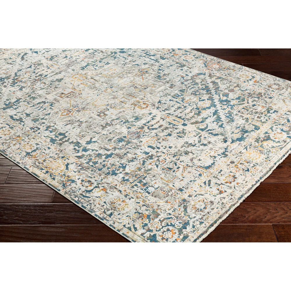 Surya Presidential PDT-2300 7&#39;9&quot; x 10&#39;3&quot; Blue, Gray and Orange Area Rug, , large