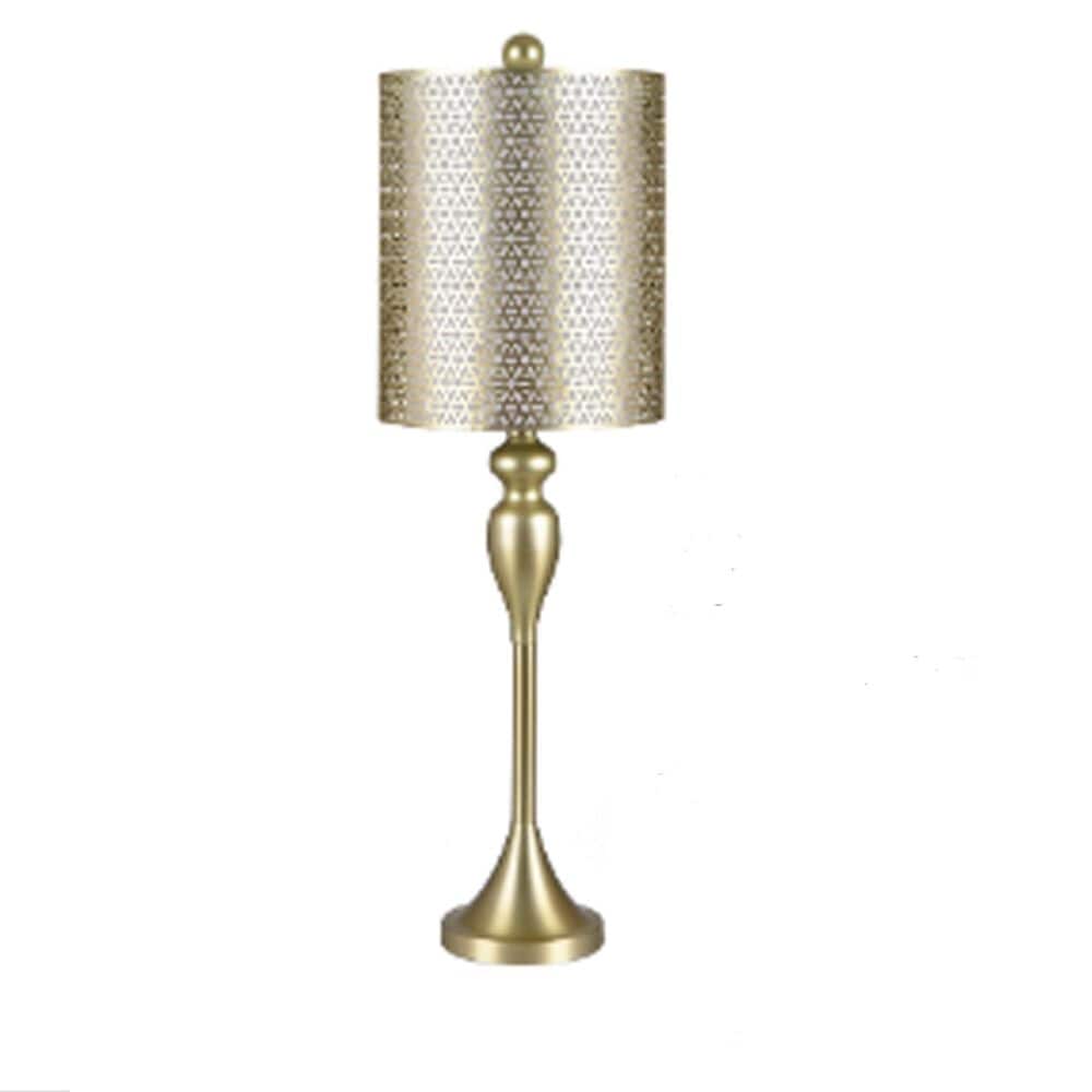 Crestview Collection Laser Cut Buffet Lamp in Gold, , large