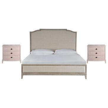 Furniture Worldwide Coalesce Queen Bed and Two Nightstands in Rolling Fog, , large