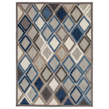 Central Oriental Fontana Parlan 5"3" x 7" Gray and Blue Area Rug, , large