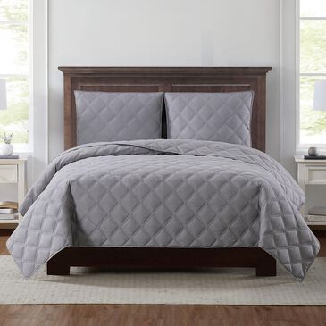 Pem America Truly Soft Everyday 3-Piece King Quilt Set in Grey, , large