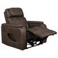 Aurora Furnishings Power Recliner with Power Headrests in Teramo Brown, , large