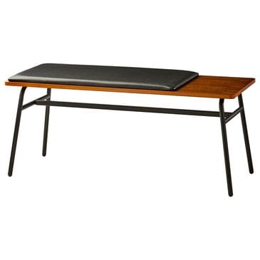 Adesso Carter Bench in Black and Walnut, , large