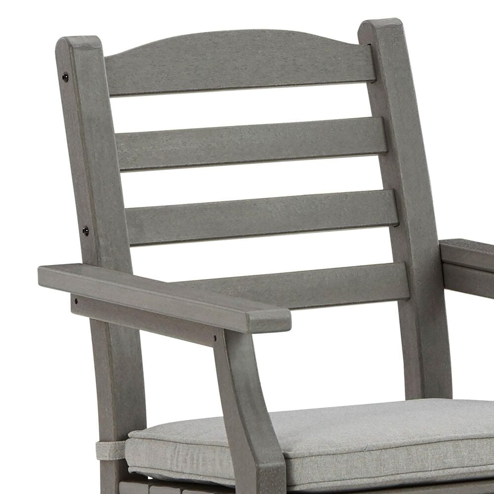 Signature Design by Ashley Visola Dining Chair with Cushion in Gray - Set of 2, , large