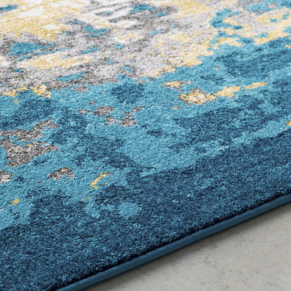 Surya Pepin PEI-1012 7&#39;10&quot; x 11&#39; Aqua, Blue and Mustard Area Rug, , large