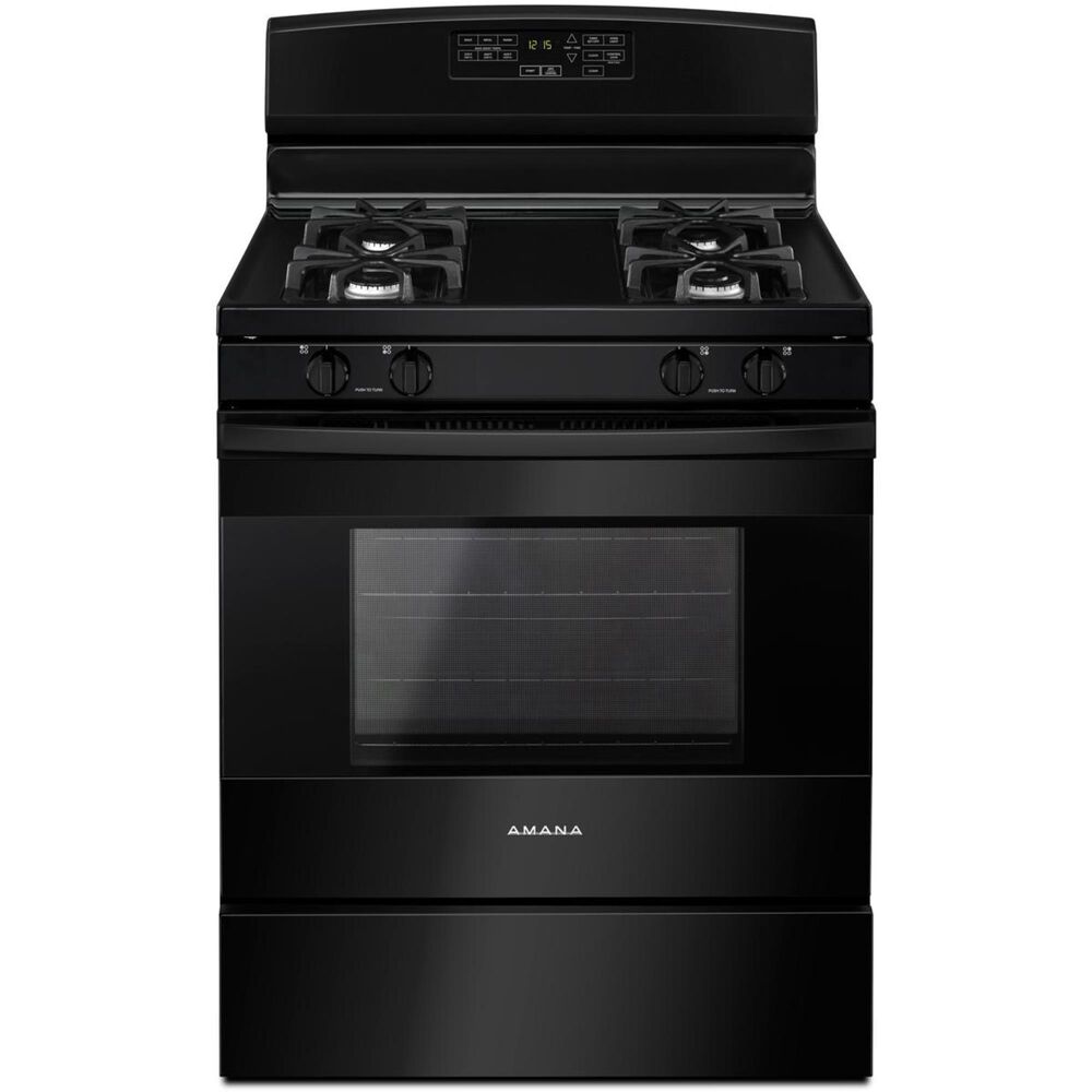 Amana 5.0 Cu. Ft. Gas Range with Self-Clean Option in Black, , large