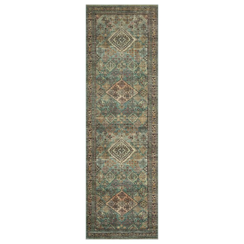 Magnolia Home Sinclair 2"3" x 11"6" Turquoise and Multicolor Runner, , large