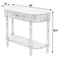Butler Danielle Console Table in Grey and White Marble, , large