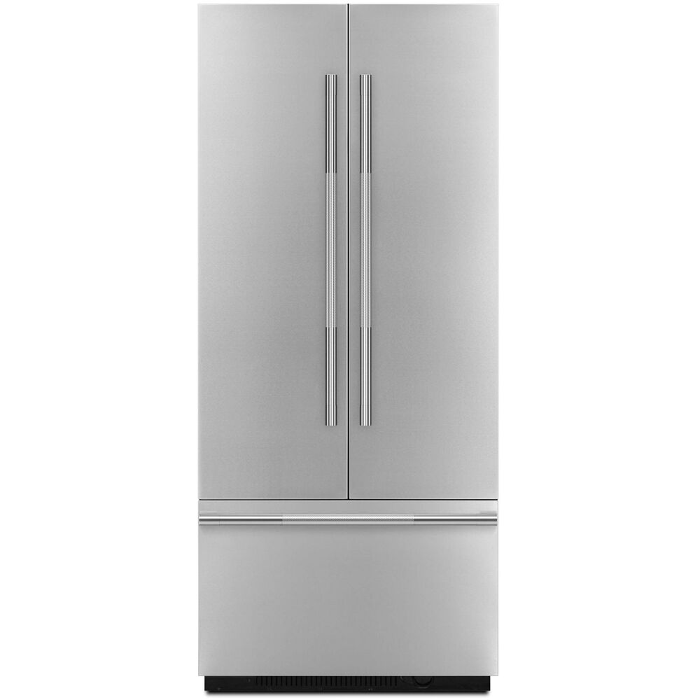 Jenn-Air 36" Fully Integrated Built-In French Door Refrigerator Panel Kit In Stainless Steel with RISE Handle, , large