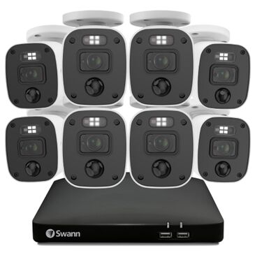 Swann Enforcer 8 Camera 8 Channel 1080p Full HD DVR 1TB HDD Security System with Mic in White, , large