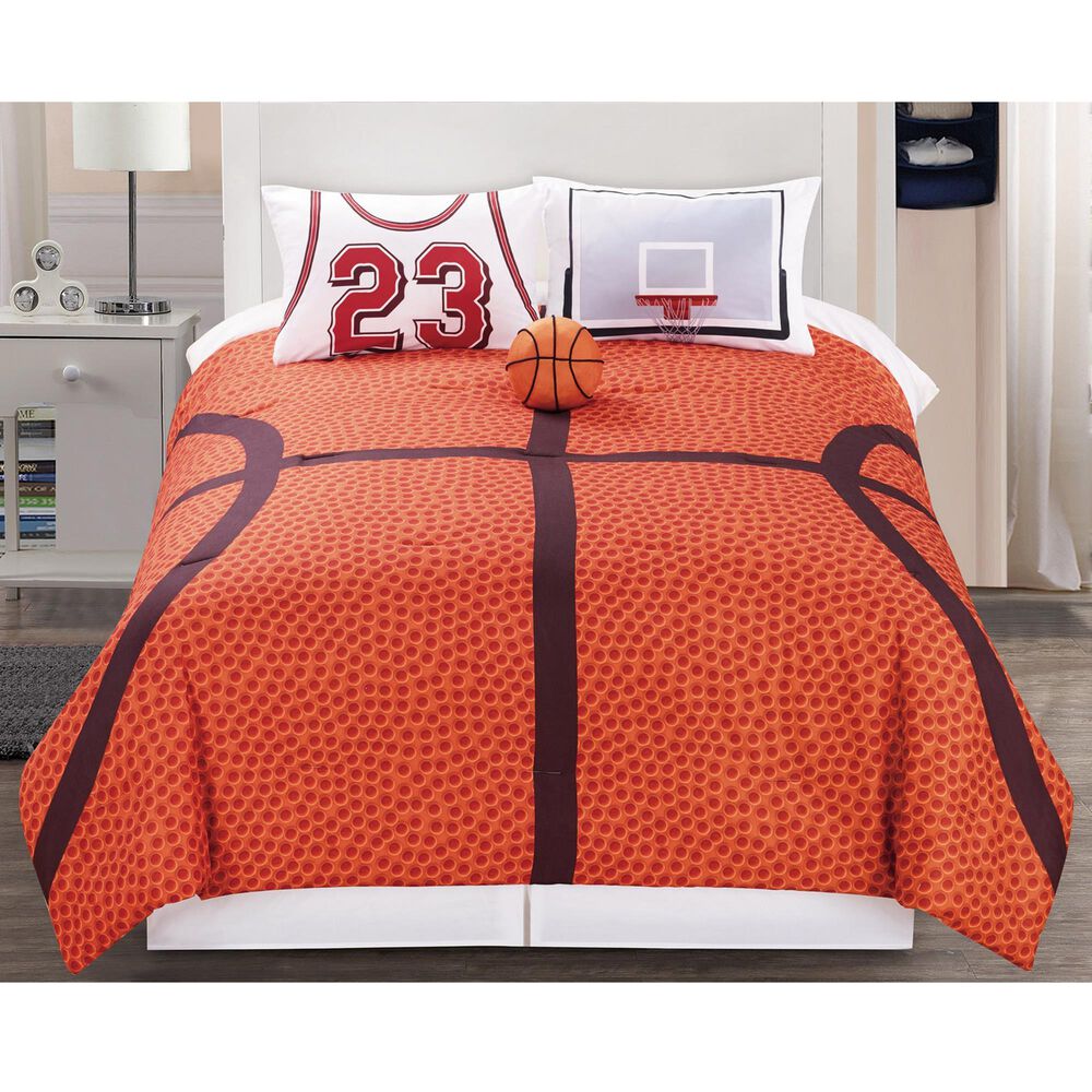 Hallmart Collectibles Basketball Courtside 3-Piece Twin Comforter Set, , large