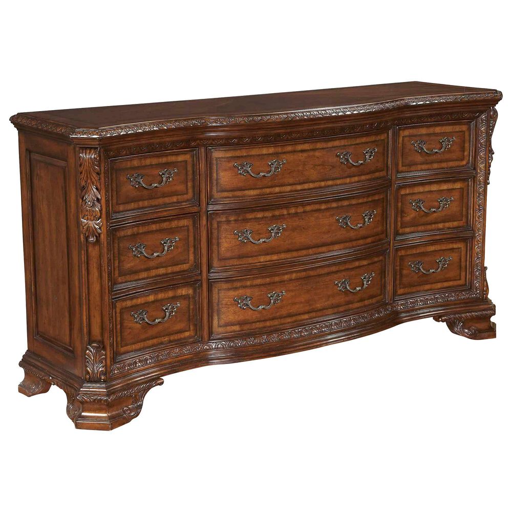 Vantage Old World 9-Drawer Dresser in Cranberry, , large