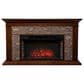 Southern Enterprises Ascrick Electric Fireplace in Whiskey Maple/Durango Faux Stone, , large