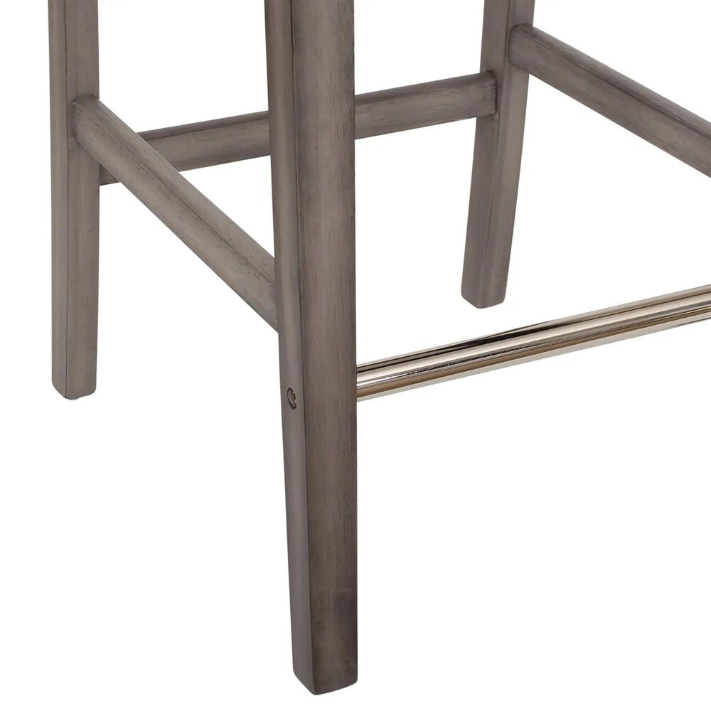 CorLiving Leila 31&quot; Bar Stool in Silver Grey, , large