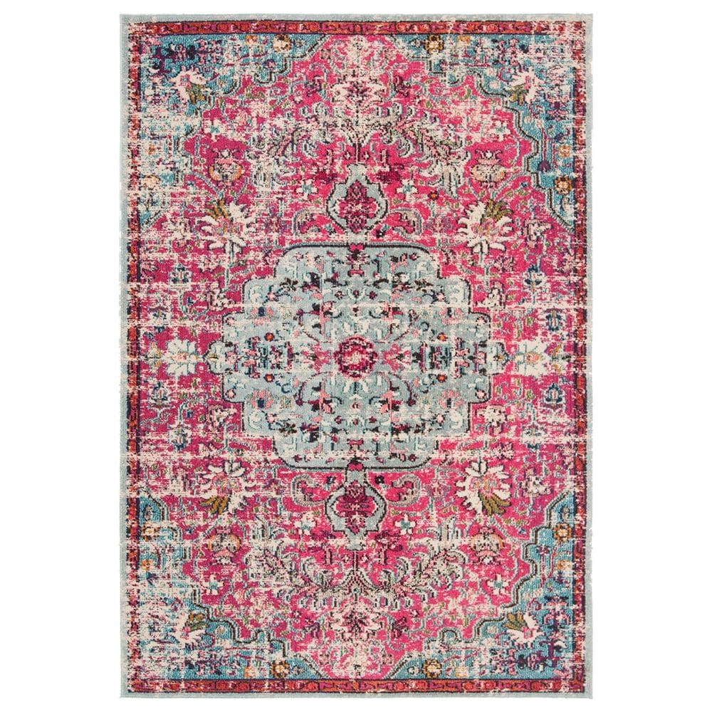 Safavieh Madison MAD447R 3" x 5" Fuchsia and Teal Area Rug, , large