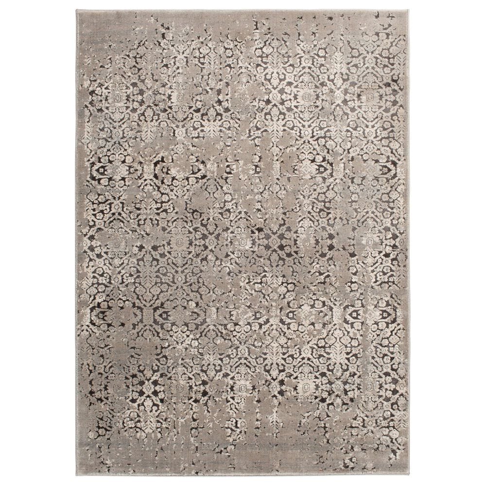 Central Oriental Clearwater Erozio 5" x 8" Brown and Cream Area Rug, , large