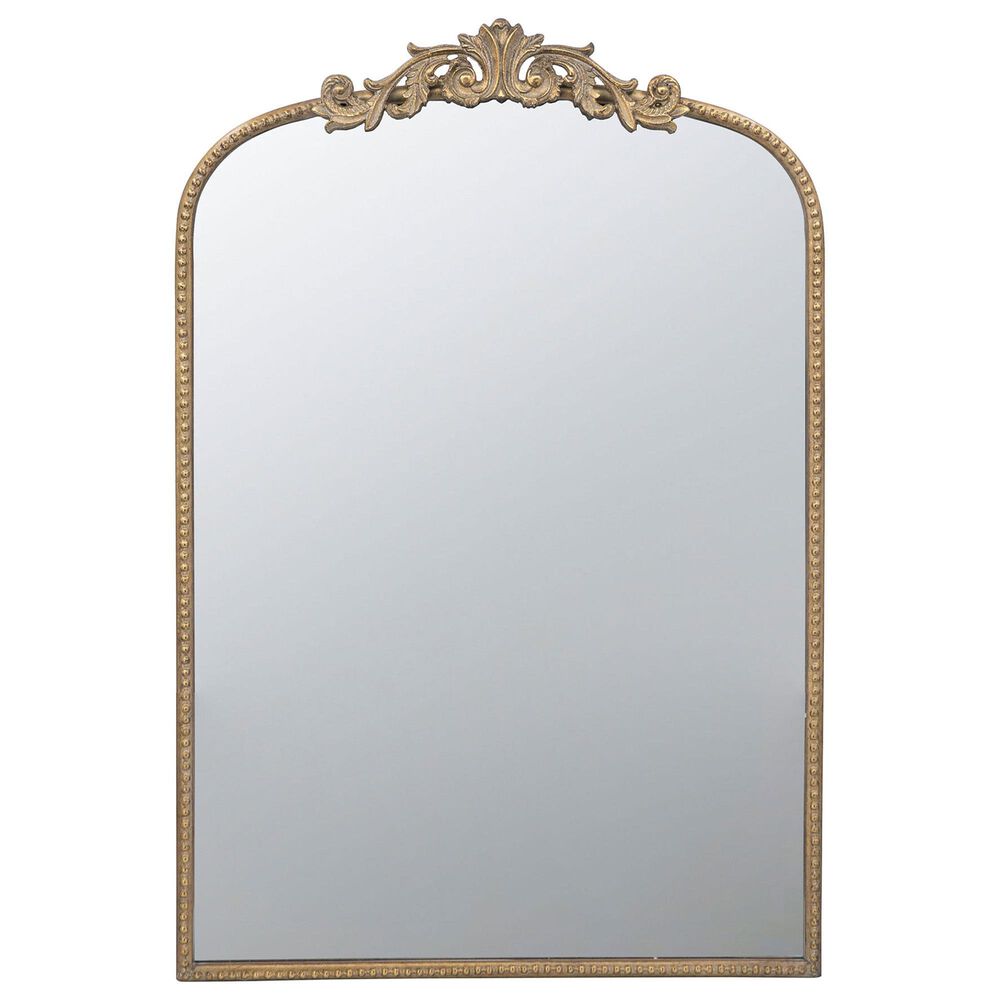 A&B Home Rectangle Wall Mirror in Gold, , large