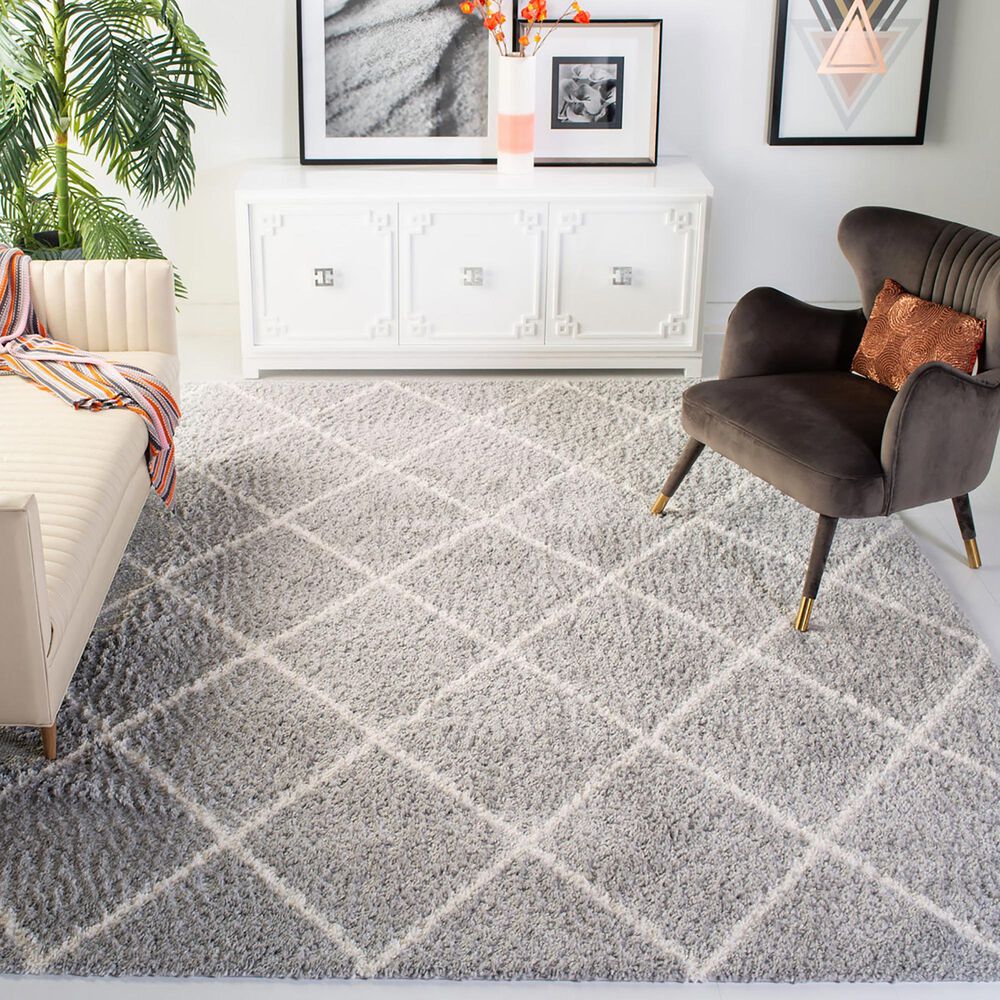 Safavieh Parma Shag PMA515G 12&#39; x 15&#39; Grey and Cream Area Rug, , large