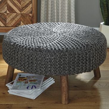 Signature Design by Ashley Jassmyn Oversized Accent Ottoman in Charcoal, , large