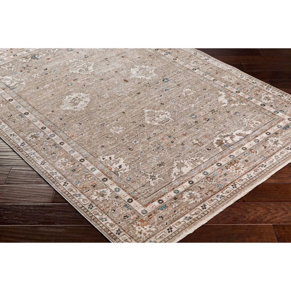 Surya Carlisle 5&#39;3&quot; x 7&#39;9&quot; Sage, Ivory, Pale Blue, Charcoal and Brown Area Rug, , large