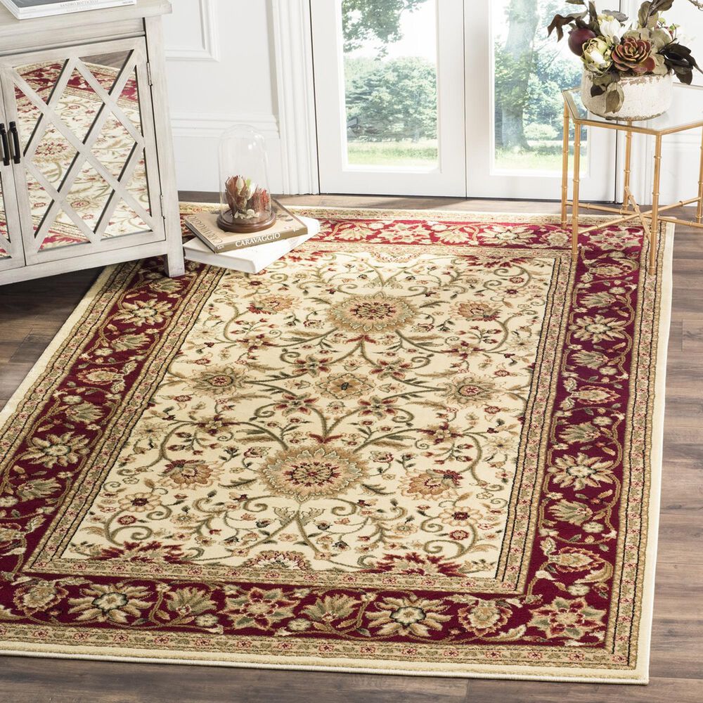 Safavieh Lyndhurst LNH212 10&#39; x 14&#39; Ivory and Red Area Rug, , large